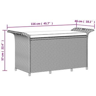 VidaXL Banc de jardin rotin synthétique  