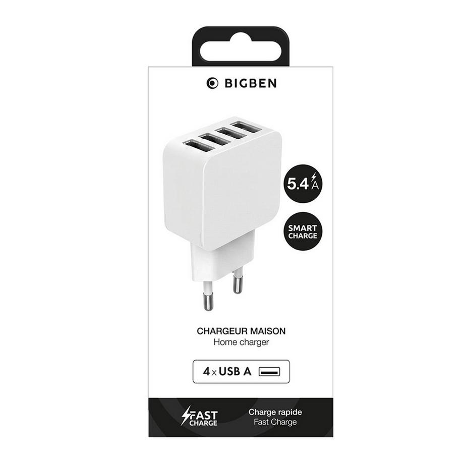 BigBen Connected  4x USB-A 5.4A Ports Fast Charge Netzladegerät 
