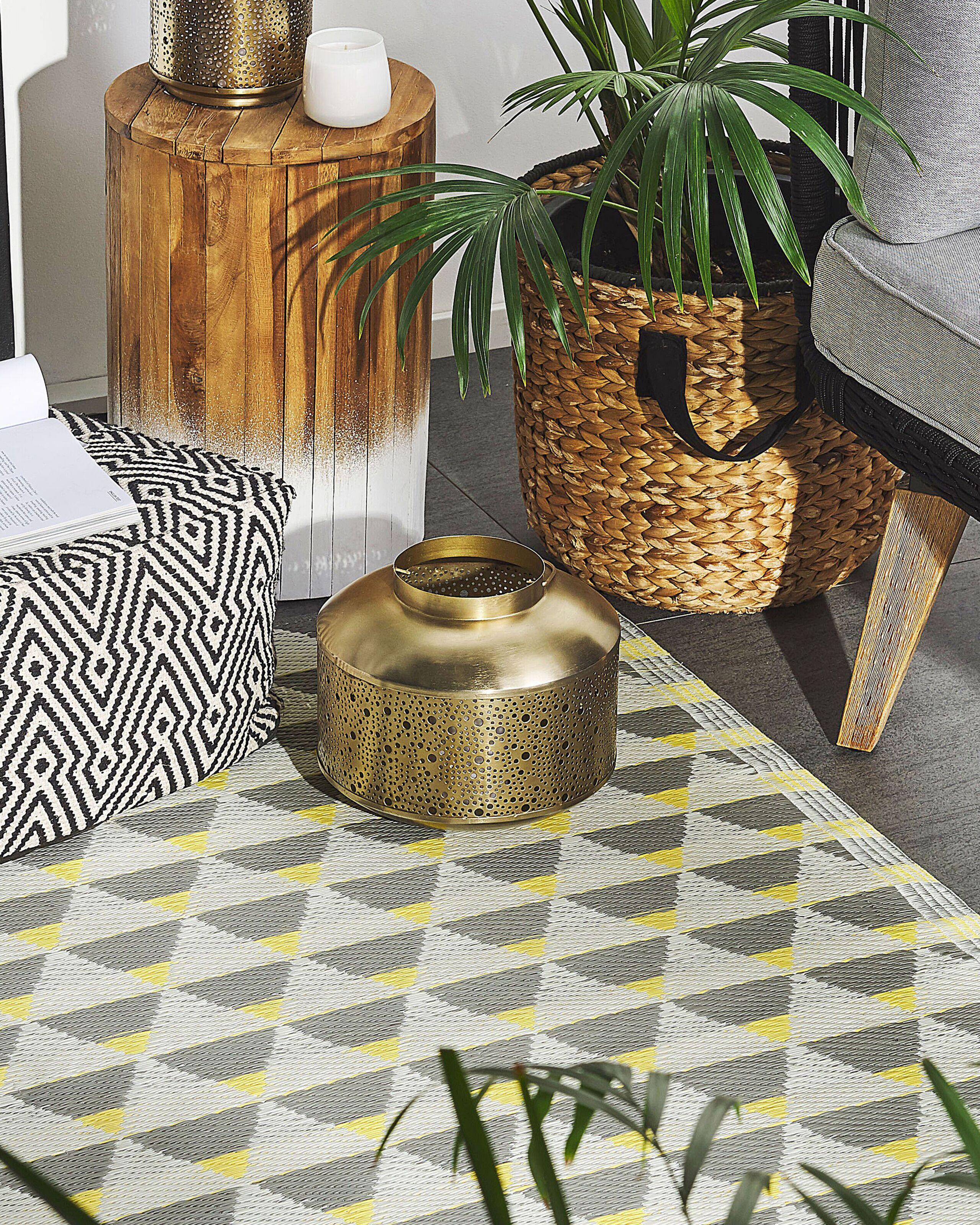 Beliani Outdoorteppich aus Polypropylen Modern HISAR  