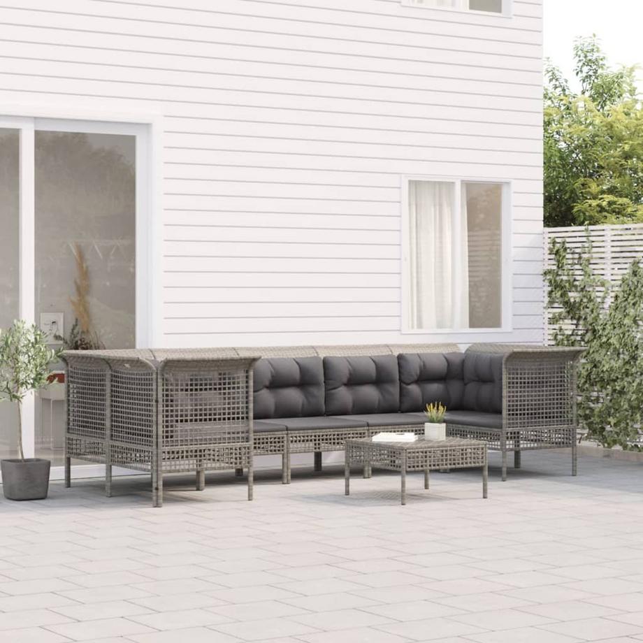 VidaXL set salotto da giardino Polirattan  