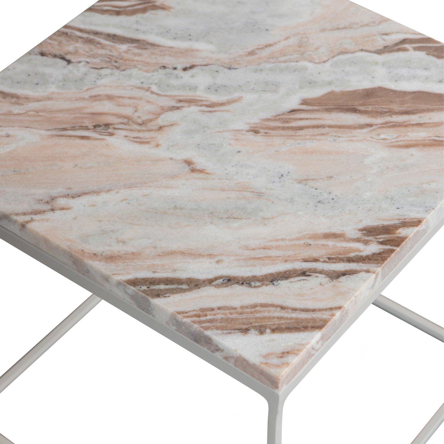 mutoni Table d'appoint Mellow Marble brume  