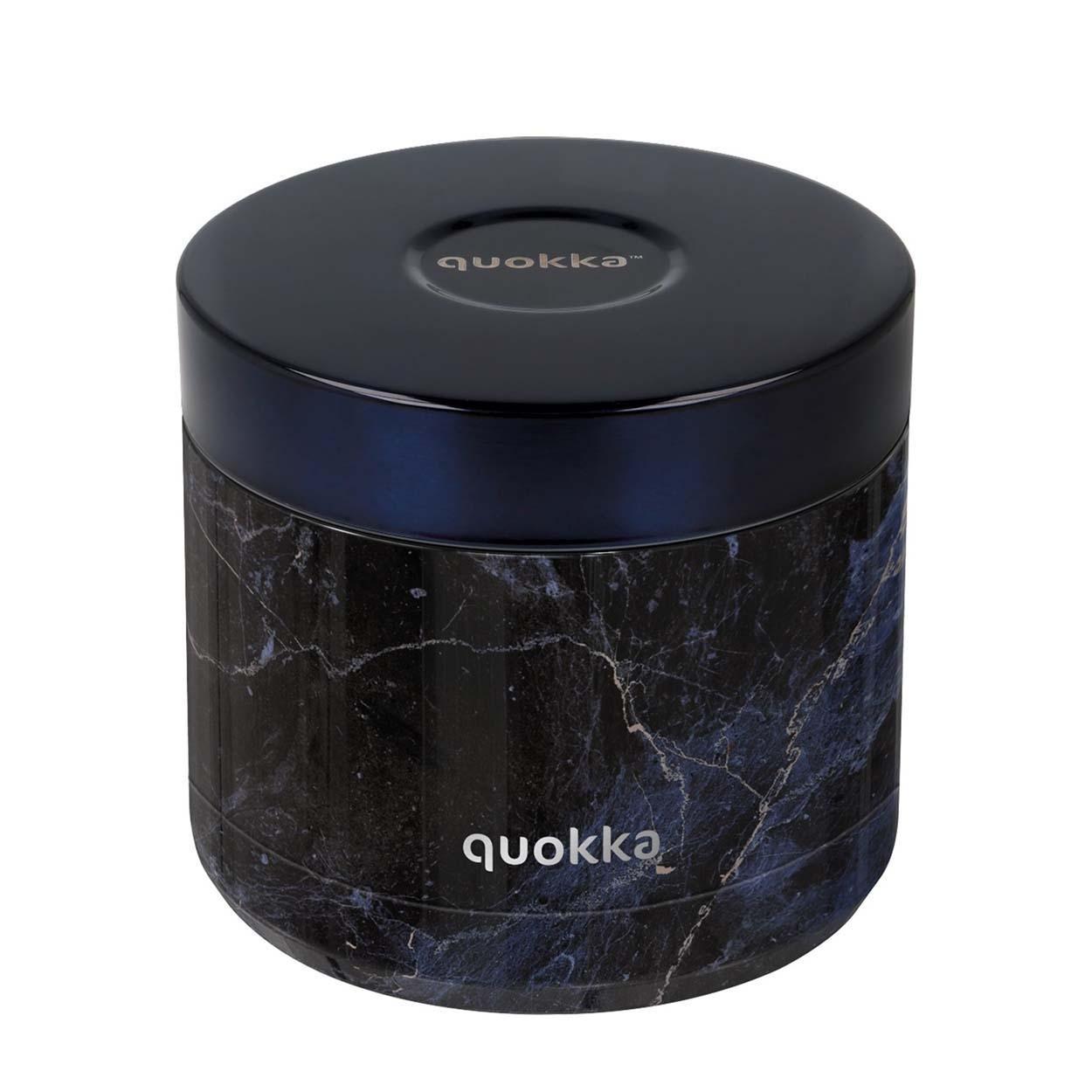 Quokka Whim Black Marble 600 ml - Thermo Foodbehälter - Lunchbox  