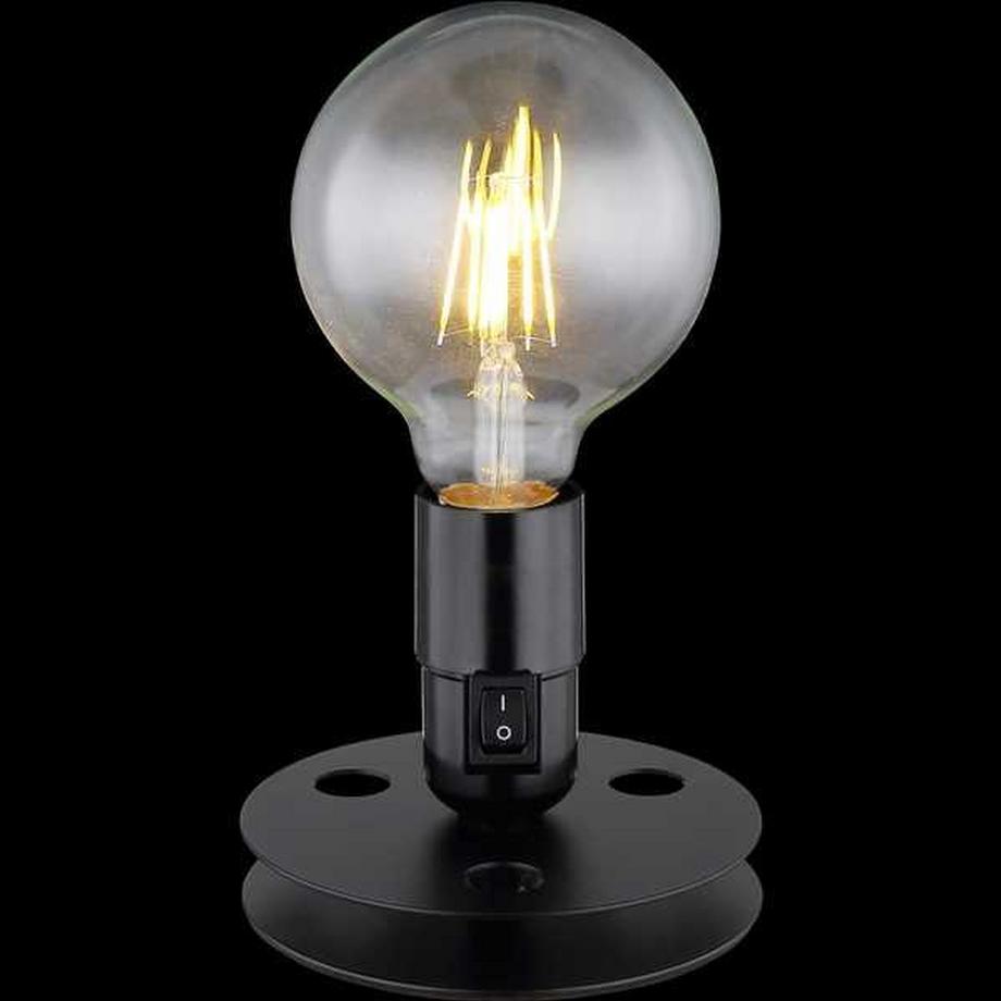 mutoni Lampe à poser Johanna métal noir mat 1xE27  