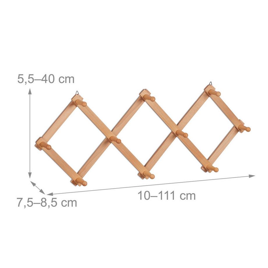 B2X Appendiabiti da parete a scomparsa in legno  
