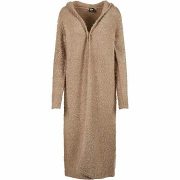 Cardigan long femme  hooded feather-grandes tailles