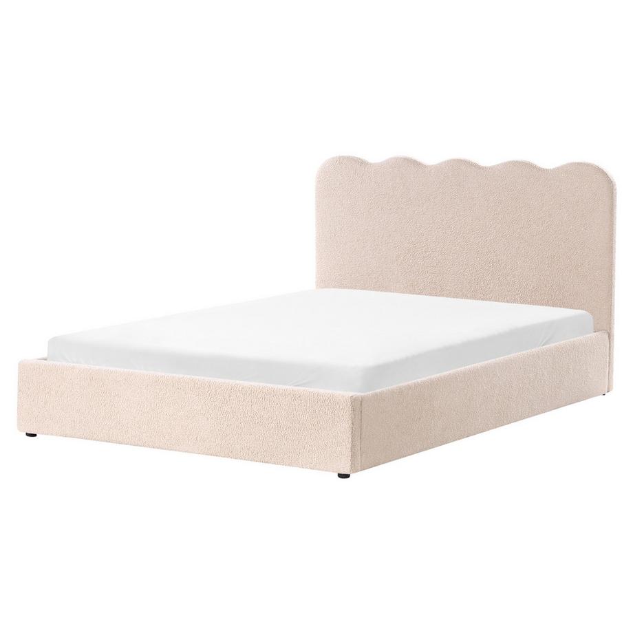 Beliani Letto contenitore en Bouclé  NANTERRE  