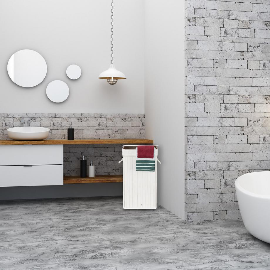 B2X Panier à linge pliable en bambou  