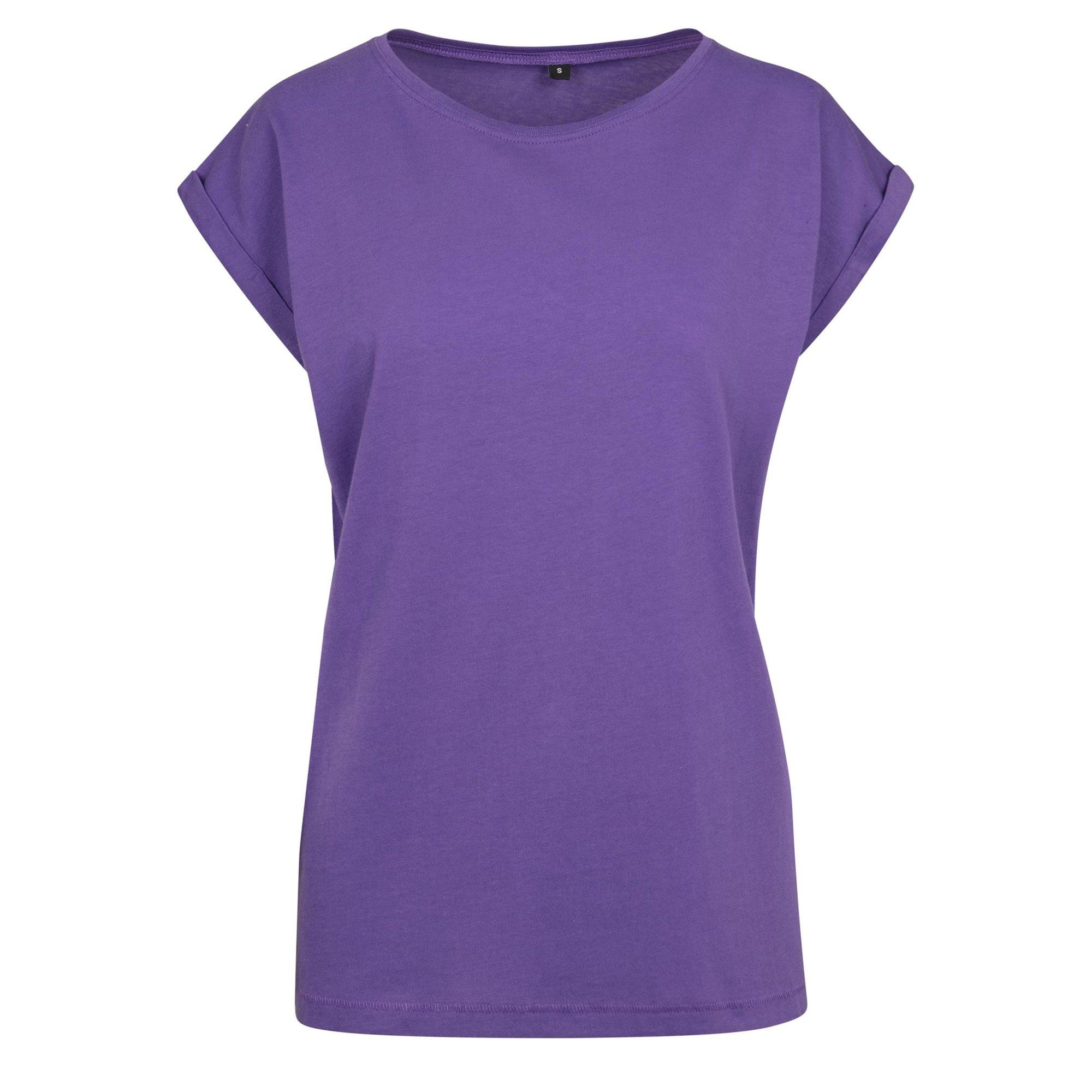 Image of Tshirt Überschnittene Schulter Damen Violett XL