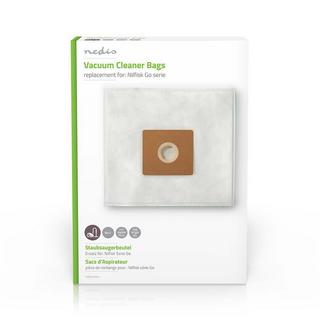 Nedis Sac d'aspirateur | 4 pcs. | Synthétique | Le plus vendu pour : Nilfisk | Blanc  