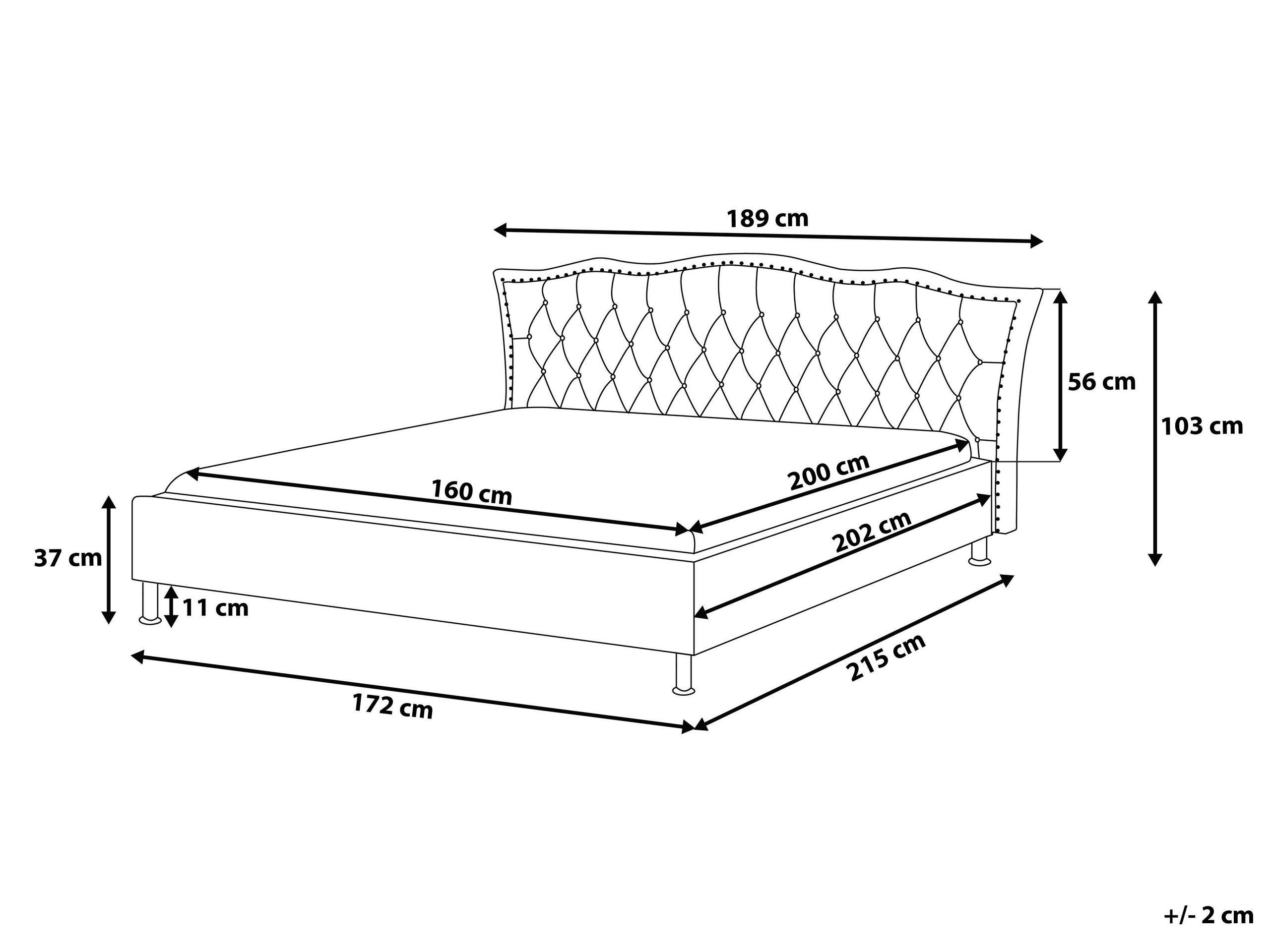 Beliani Letto con rete a doghe en Pelle sintetica Glamour METZ  