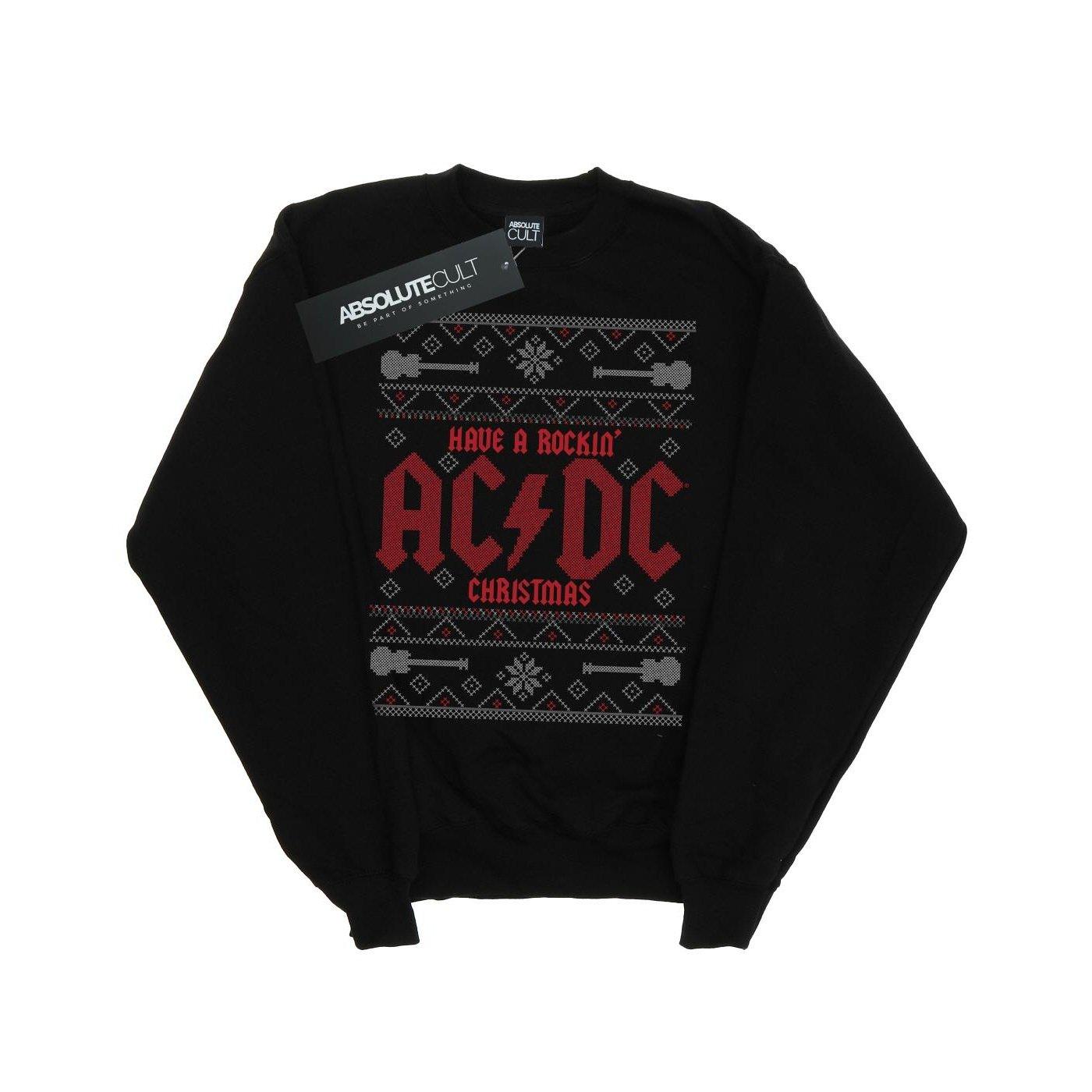 Image of Acdc Rockin' Christmas Sweatshirt Herren Schwarz XXL