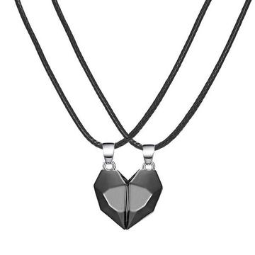 Magnetische Liebe-Halskette, Schwarz – 1 Paar