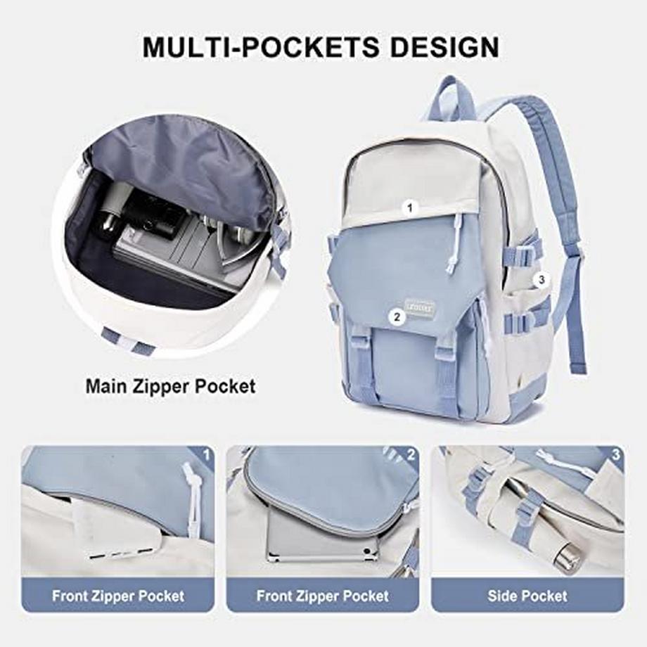 Only-bags.store Sac à Dos Daypack 14 Pouces pour Ordinateur Portable Étanche pour Adolescents  