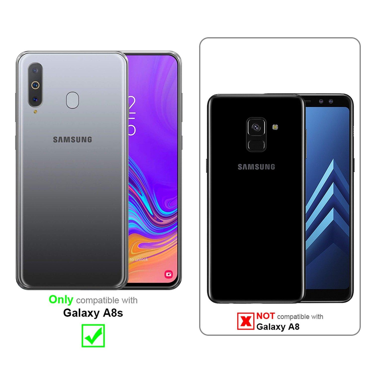 Cadorabo  Hülle für Samsung Galaxy A8s Blumen Design Magnetverschluss 