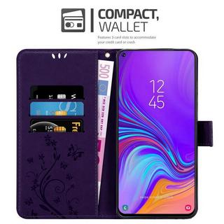 Cadorabo  Hülle für Samsung Galaxy A8s Blumen Design Magnetverschluss 