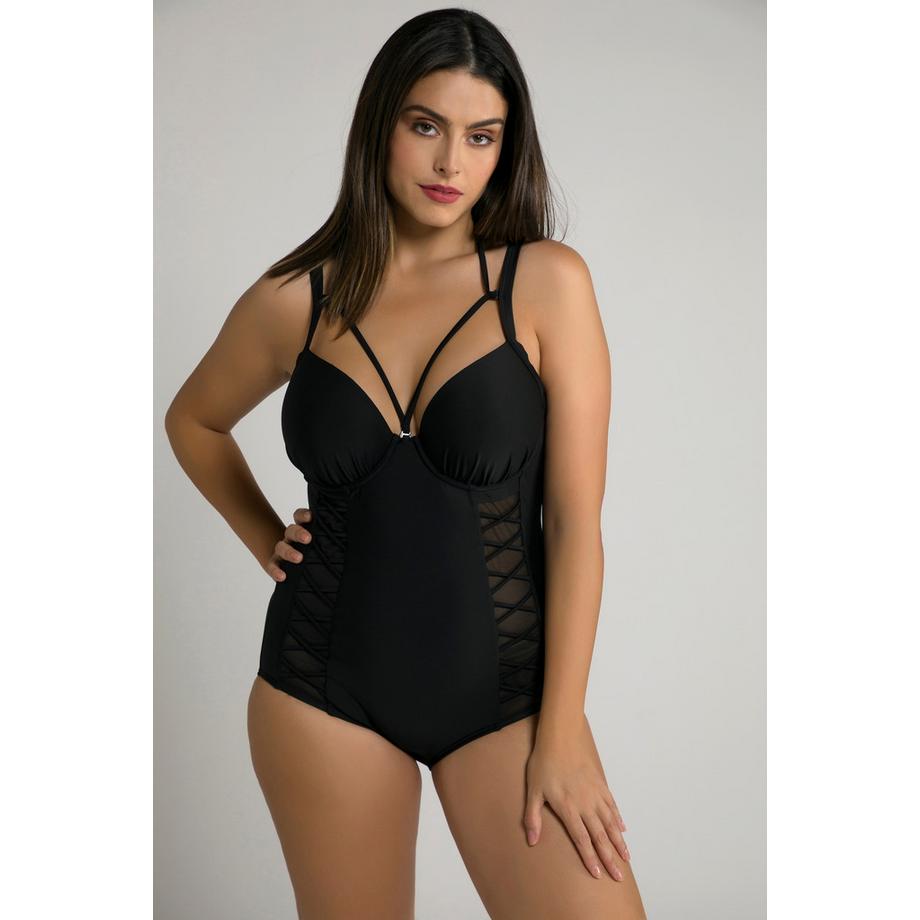 Ulla Popken Badeanzug Bügel-Softcups Neckholder  