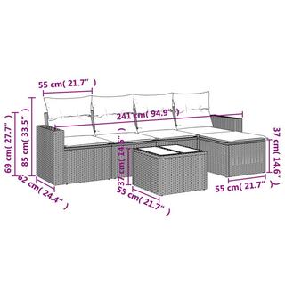 VidaXL Garten sofagarnitur poly-rattan  