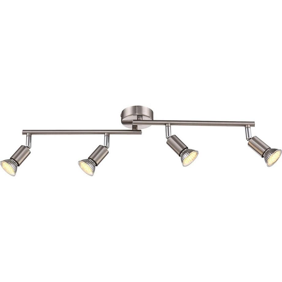 Strahler nickel matt 4xGU10 LED