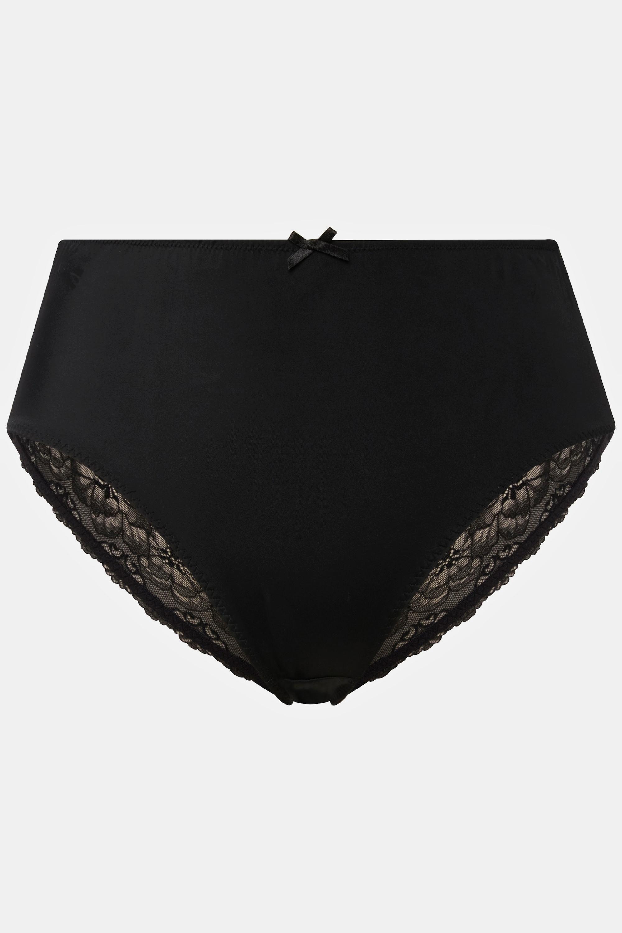 Ulla Popken Culotte midi Empiècement dentelle Microfibres  