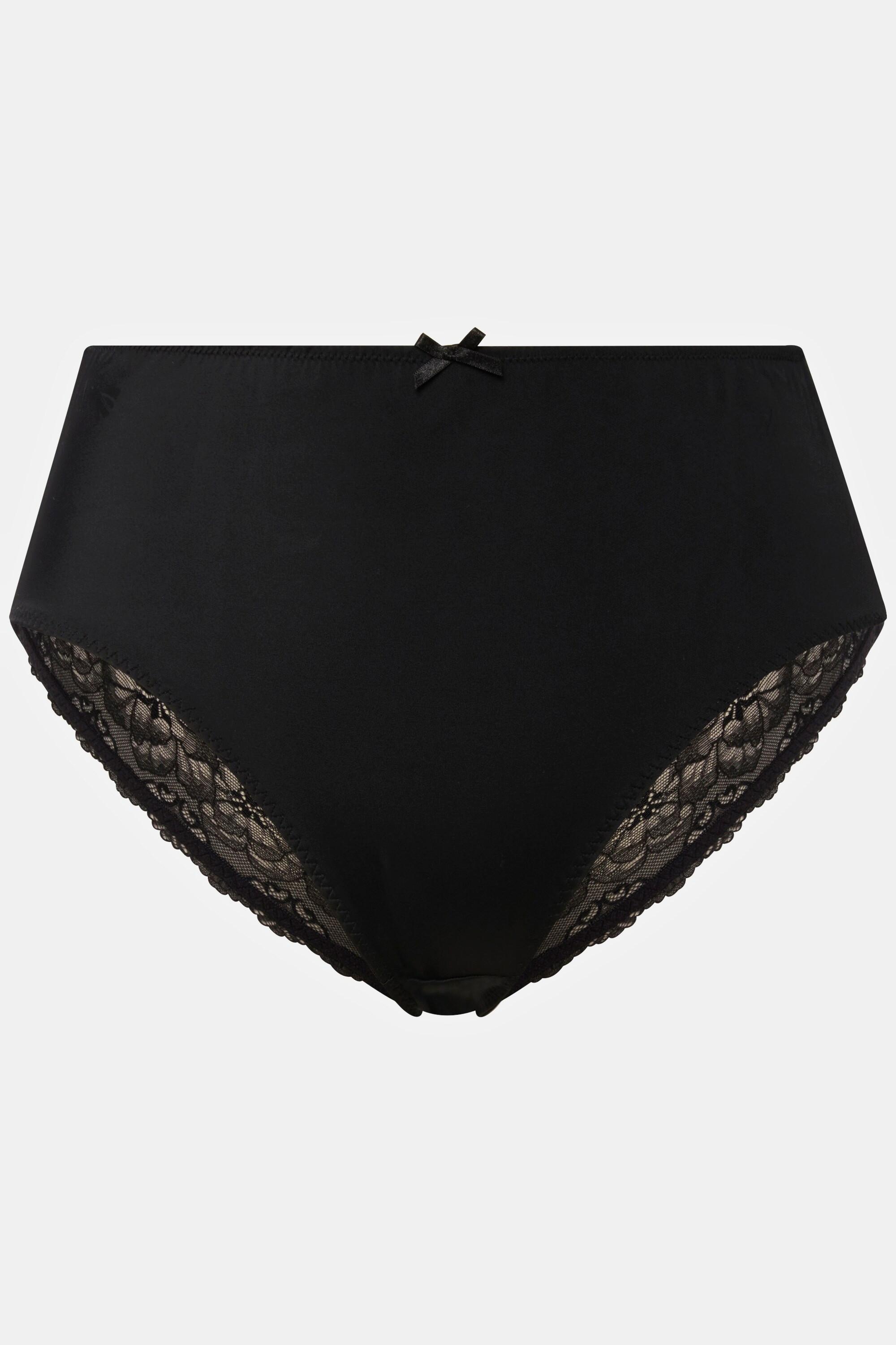 Ulla Popken Culotte midi Empiècement dentelle Microfibres  