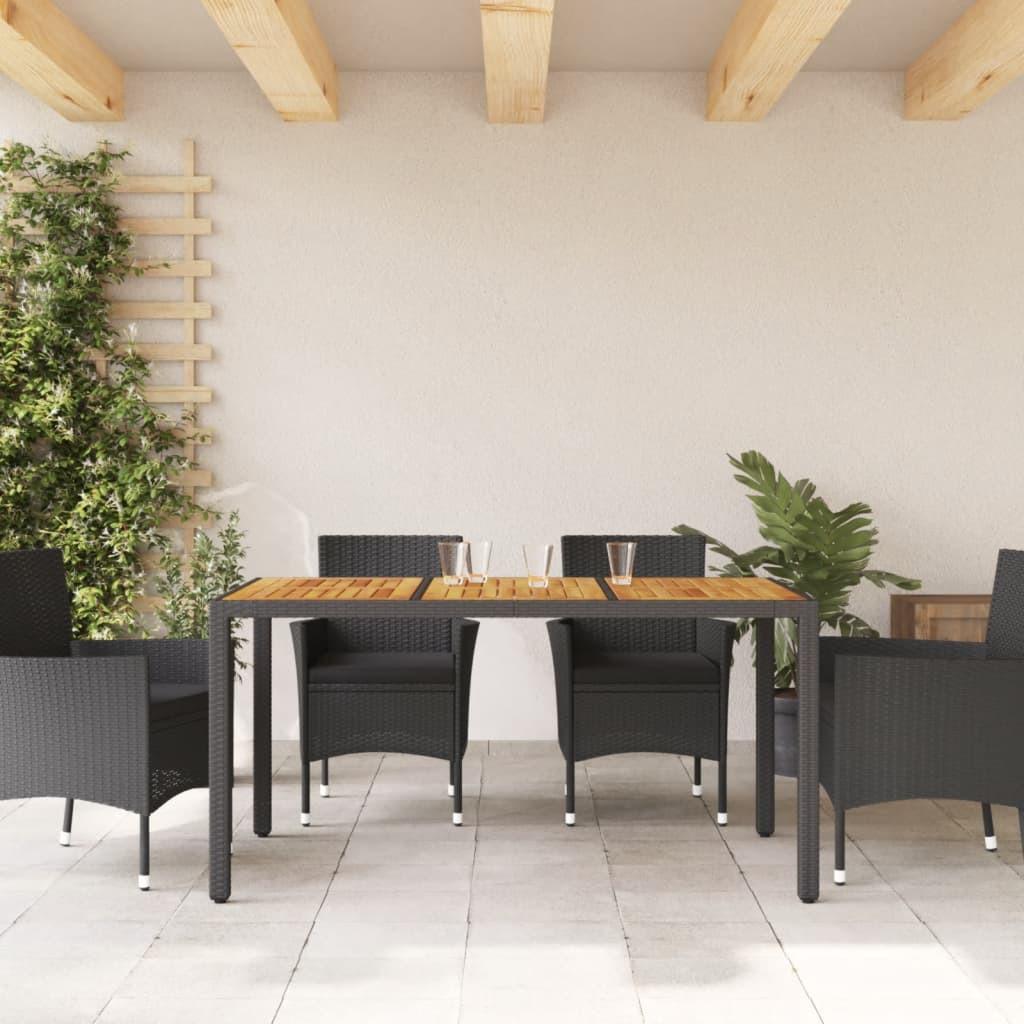 VidaXL Table de jardin rotin synthétique  