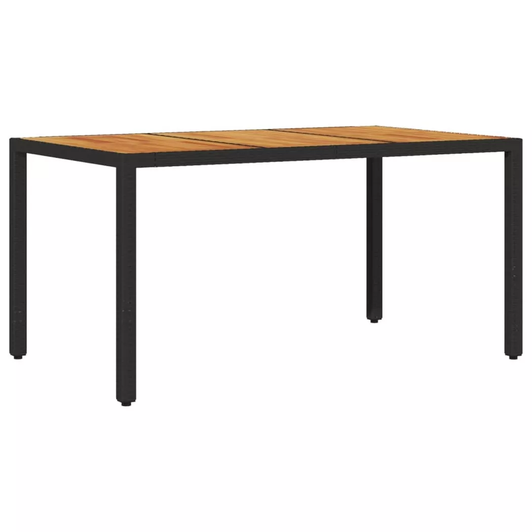 VidaXL - Gartentisch poly-rattan, One Size, Schwarz