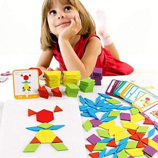 Activity-board  Children Geometric Shapes Wooden Puzzles - Spielzeugpuzzle mit 155 geometrischen Formen und 24 