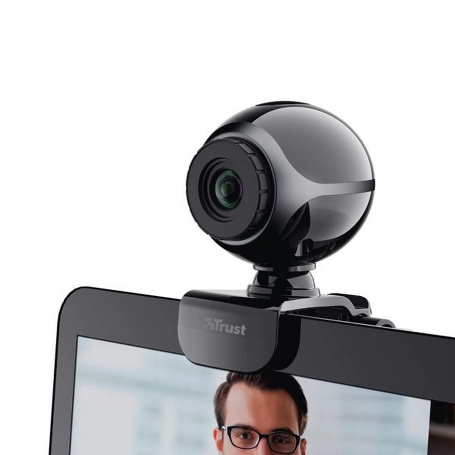 Trust  Exis Webcam 0,3 MP 640 x 480 Pixel USB 2.0 Schwarz 