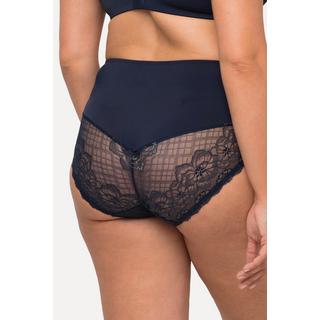 Ulla Popken  Slip midi in morbida microfibra con inserto di pizzo 