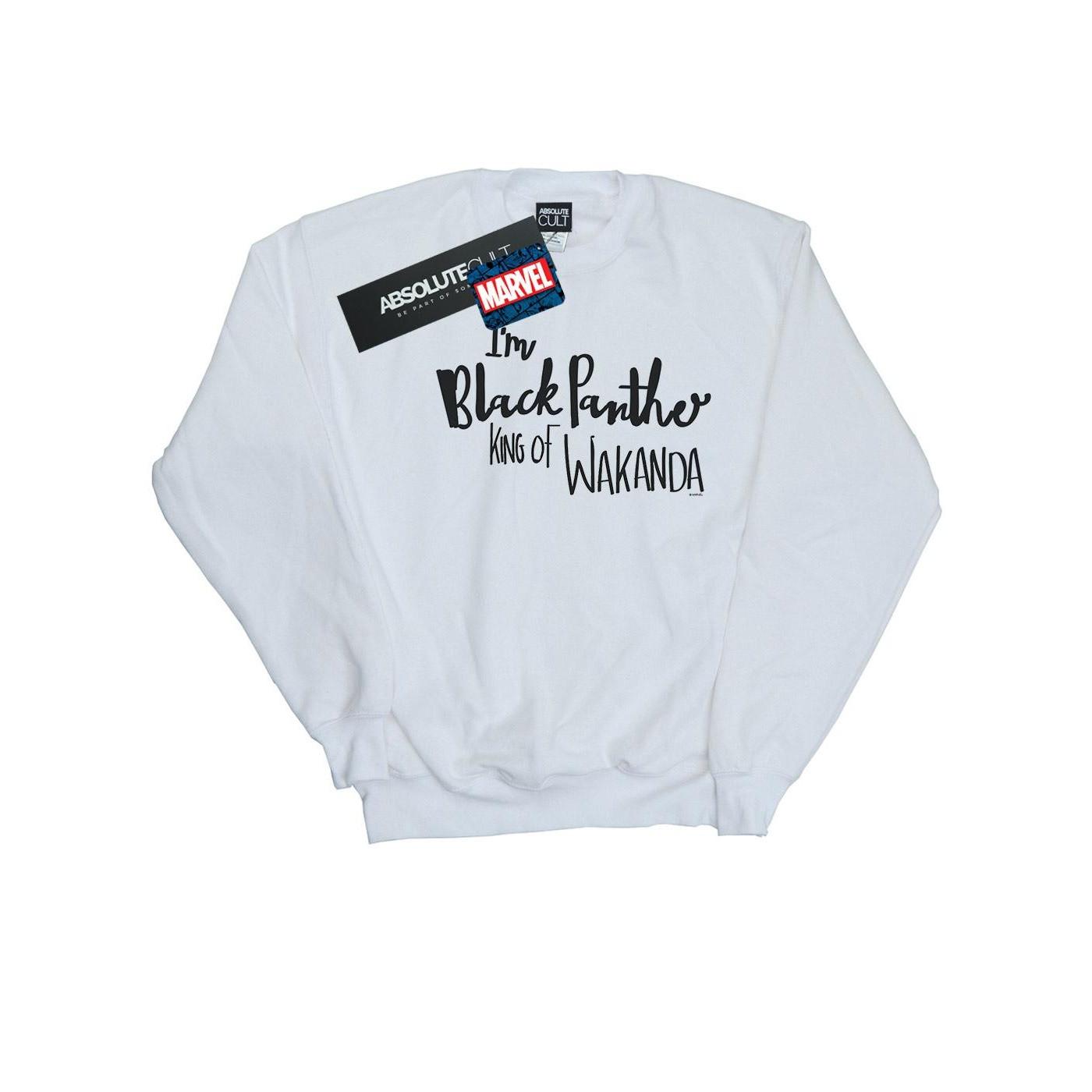Image of I Am Black Panther Sweatshirt Mädchen Weiss 128