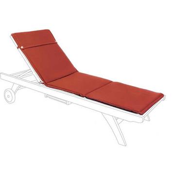 Coussin pour bain de soleil orange-rouge