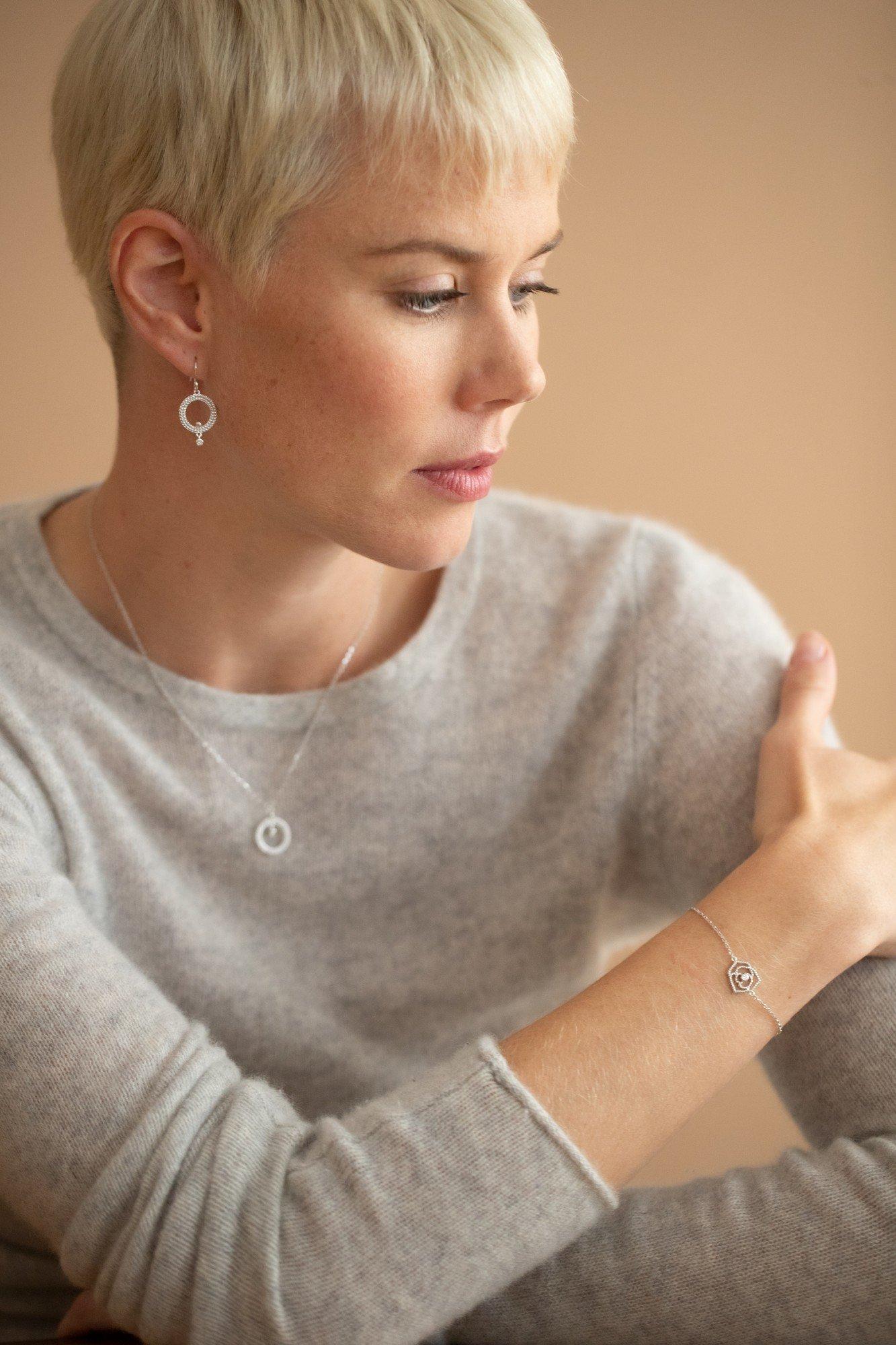 La Garçonne Diamant  Orecchini in argento e diamanti 