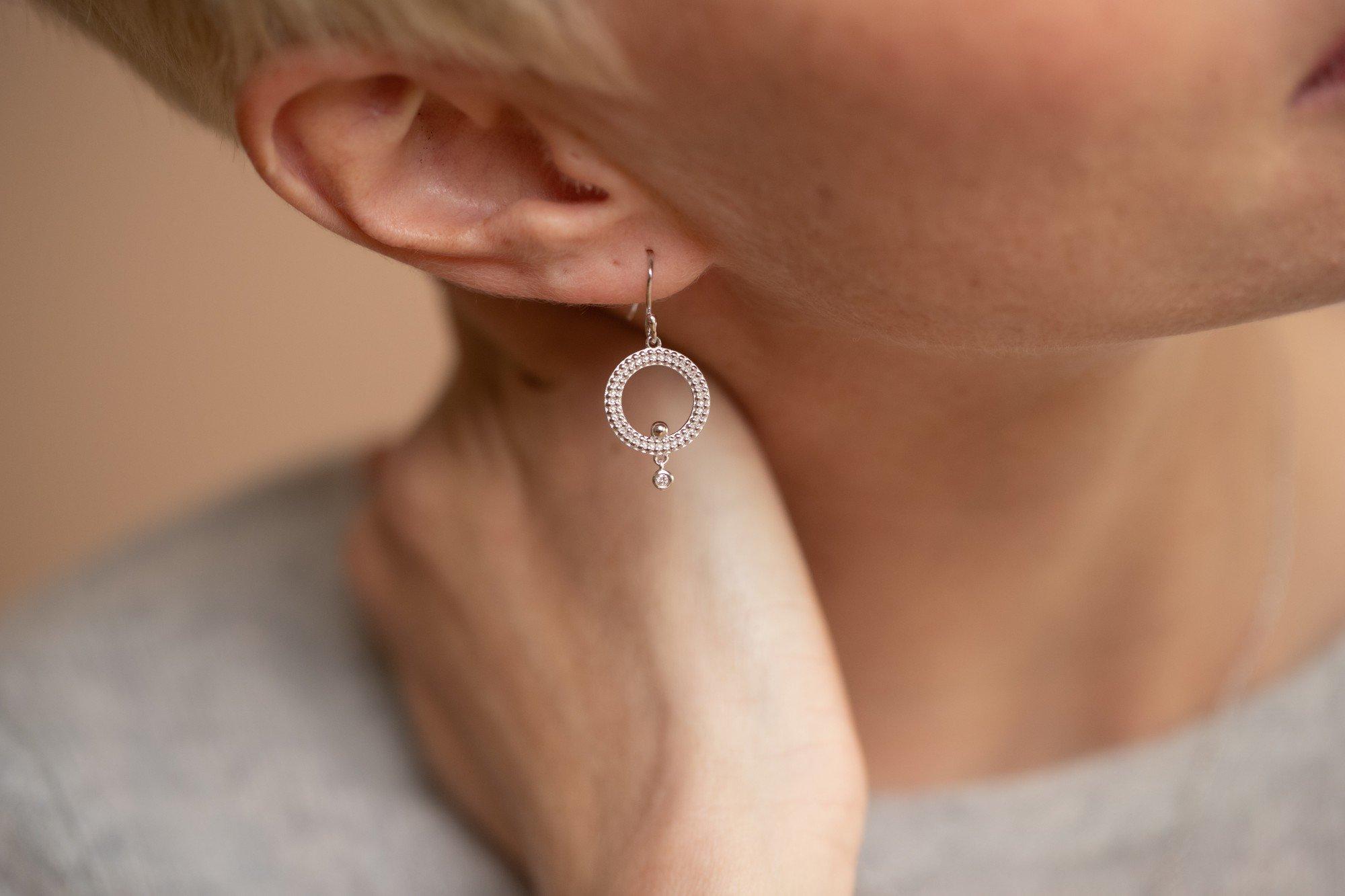 La Garçonne Diamant  Orecchini in argento e diamanti 