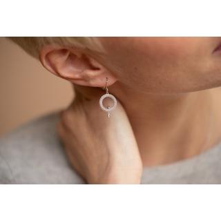 La Garçonne Diamant  Ohrringe aus Silber und Diamanten 