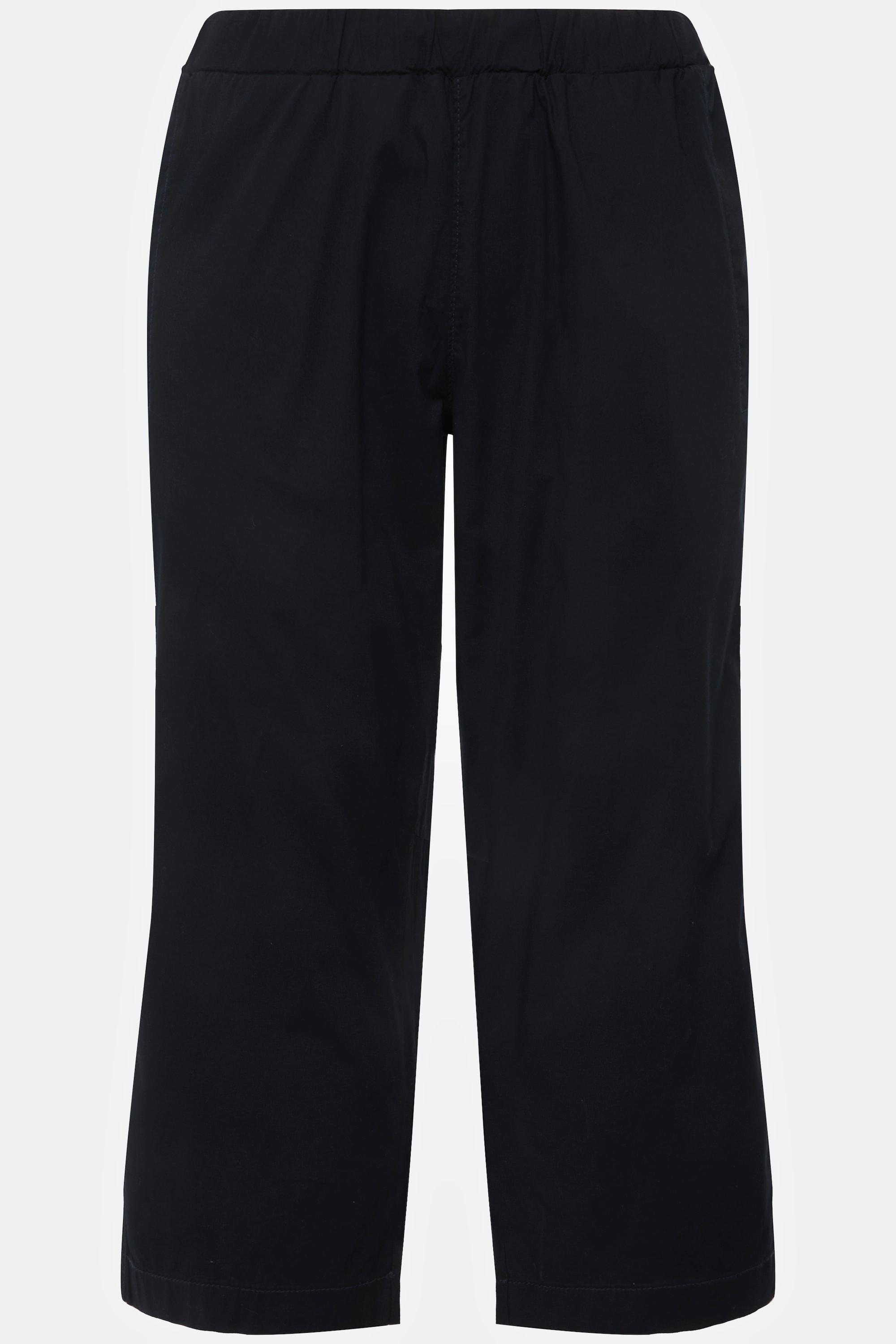 Ulla Popken  Pantalon 7/8 Ruby avec genoux préformés, jambes droites et taille élastique 