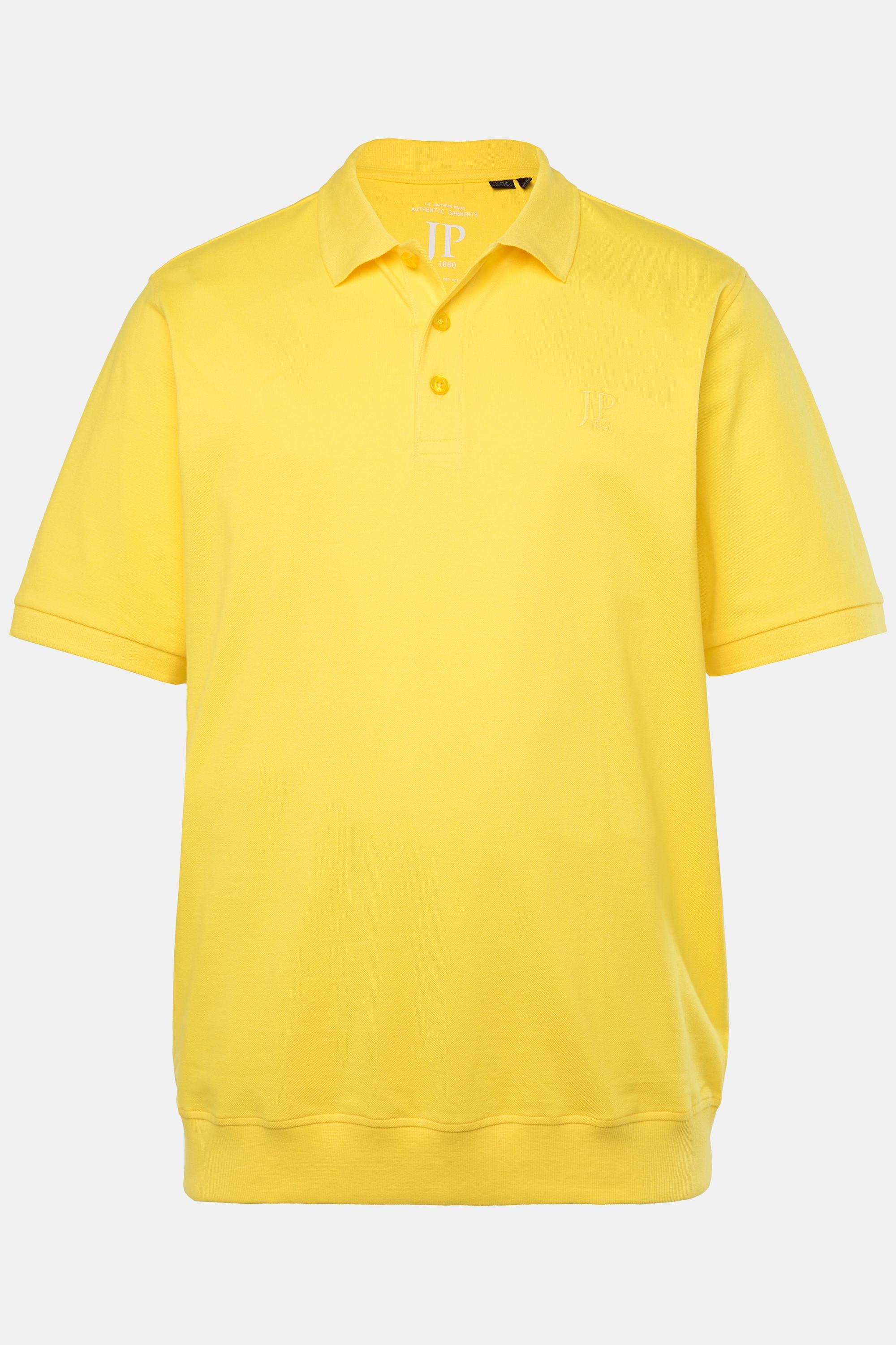 JP1880  Polo Basic coupe ventre confort à manches courtes, en maille piquée  jaune 