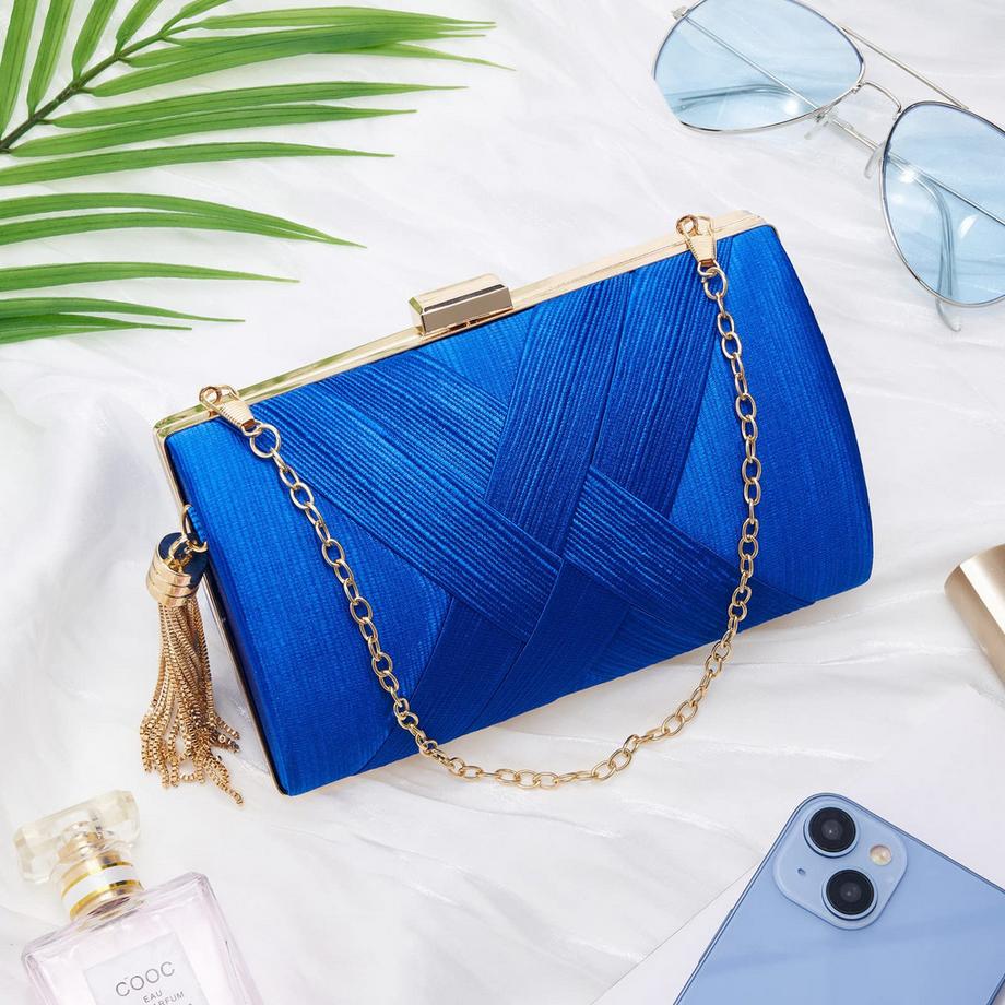 Only-bags.store Elegante Borsa Clutch Catena con Frange  