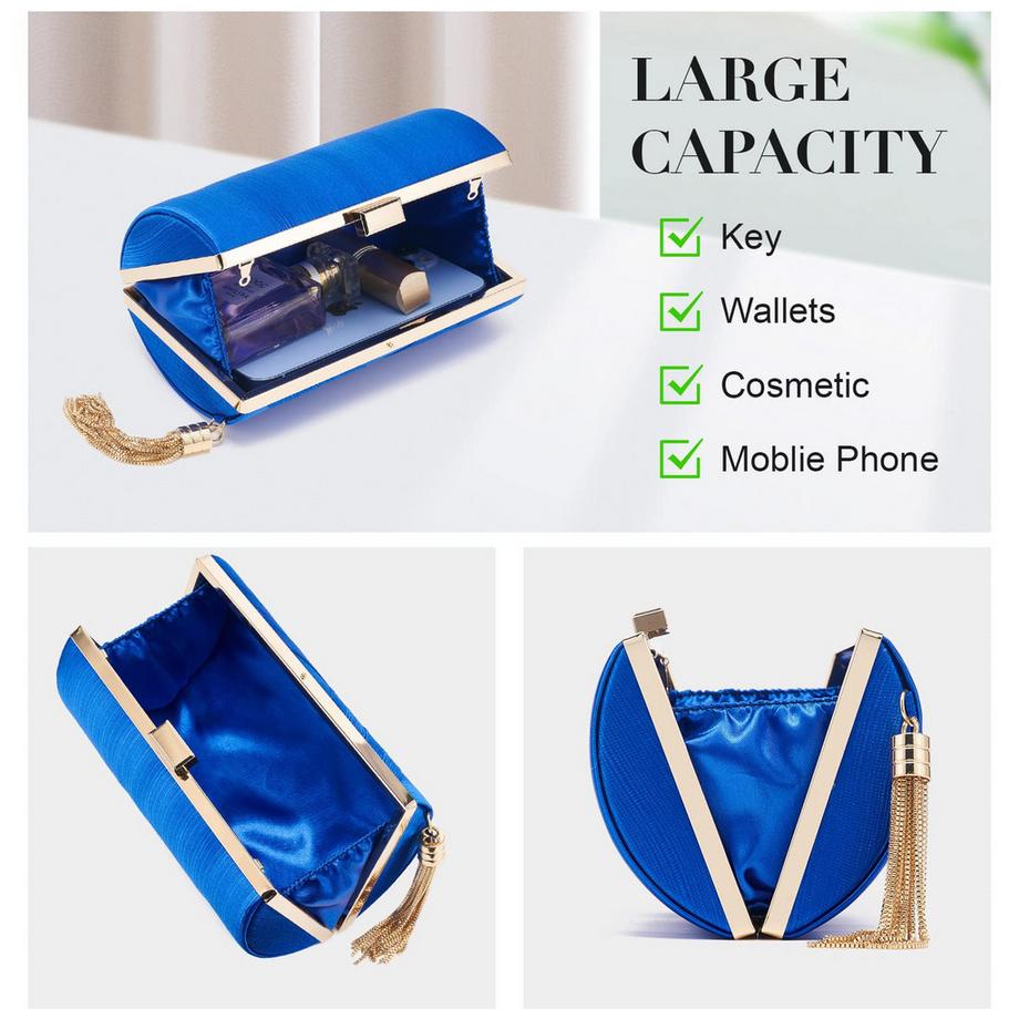 Only-bags.store Elegante Borsa Clutch Catena con Frange  