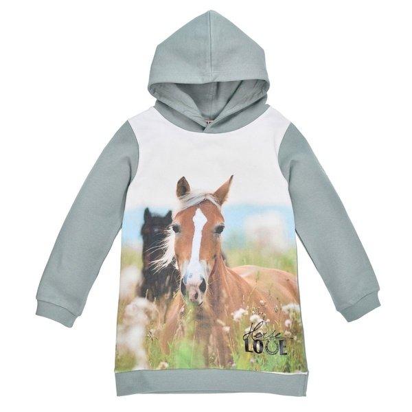 Image of Mädchen Kapuzenkleid Horse Love Mädchen Pink 92