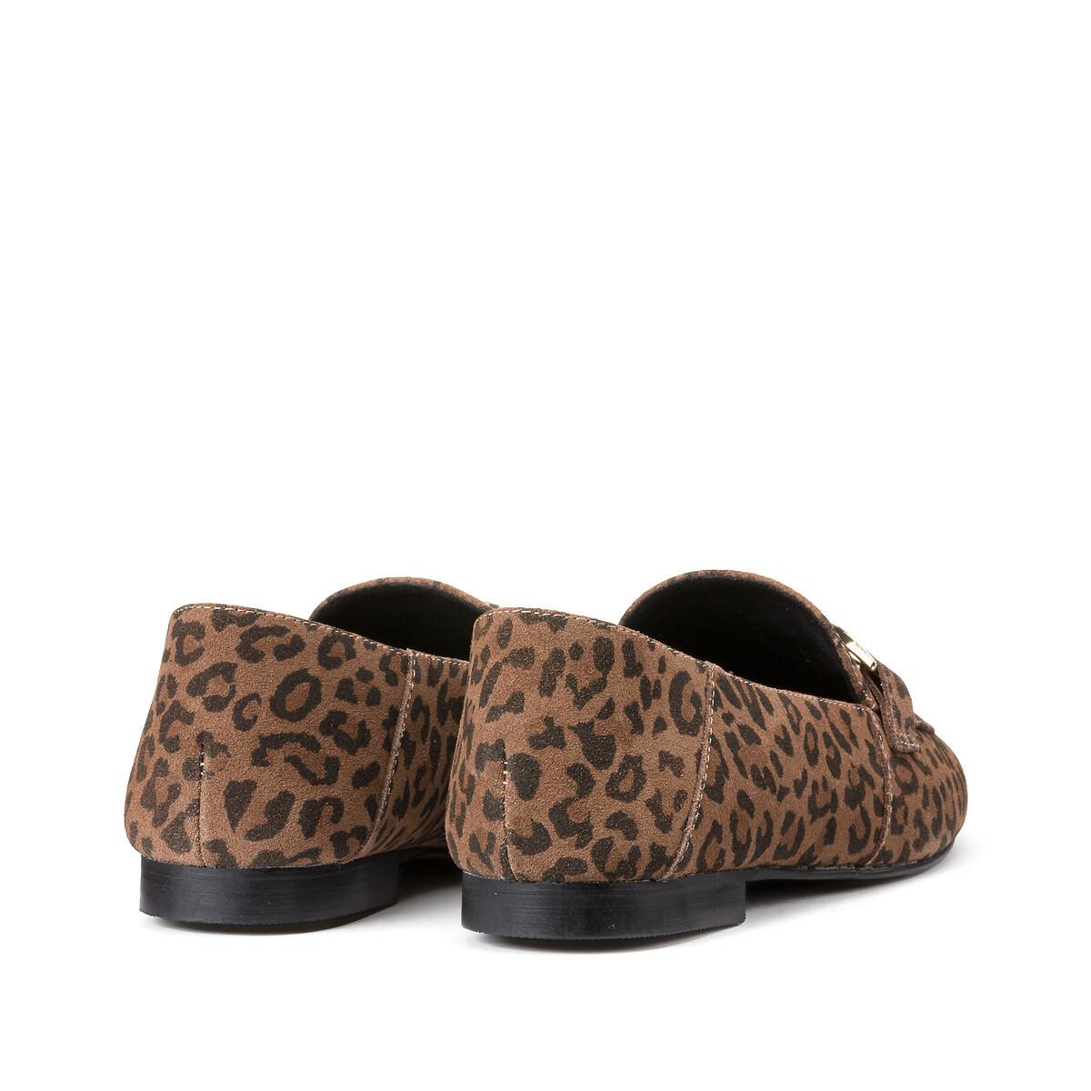 La Redoute Collections  Mocassins loafers en cuir imprimé léopard 