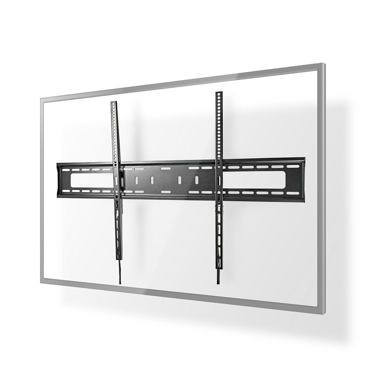 Nedis  Support mural TV fixe | 60-100" | Poids maximal de l'écran supporté : 75kg | Distance minimale au mur : 30.5mm | Métal / Acier | Noir 