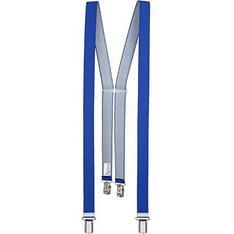 Bretelles bleu roi avec 4 clips robustes - largeur 25 mm