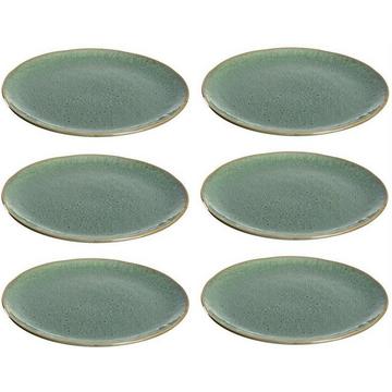 Teller Matera 27 cm Grün 6 Stück, HxD: 2x27cm, Keramik