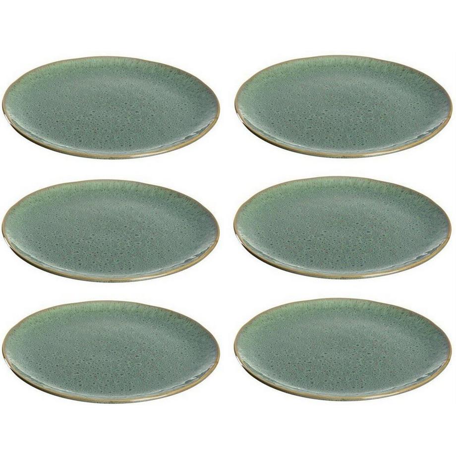 Teller Matera 27 cm Grün 6 Stück, HxD: 2x27cm, Keramik
