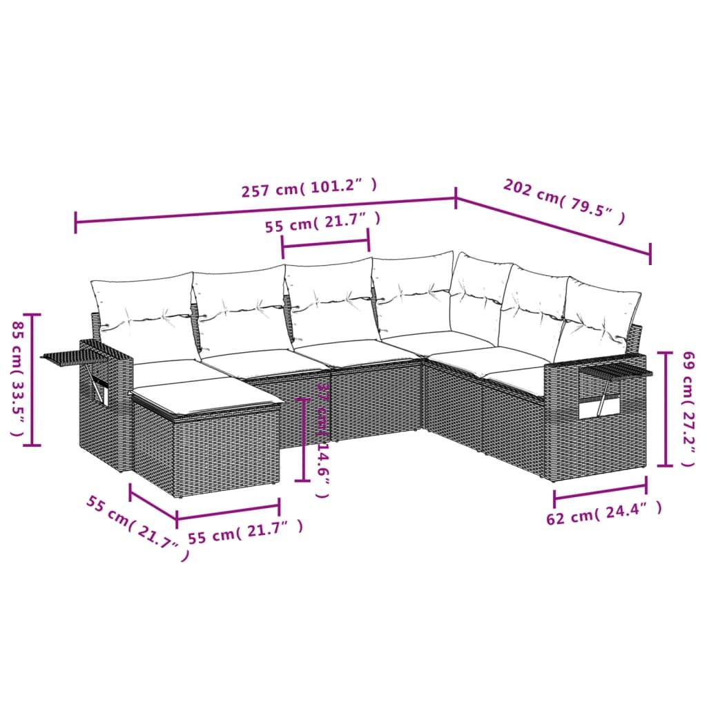 VidaXL Garten sofagarnitur poly-rattan  