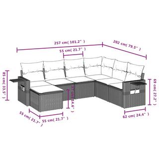 VidaXL Garten sofagarnitur poly-rattan  