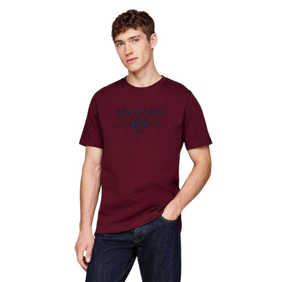 TOMMY HILFIGER Maglietta Logo Ricamato e Stampa Grafica  