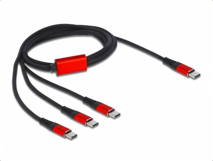 Image of 86713 USB Kabel 1 m USB 2.0 USB C Schwarz, Rot