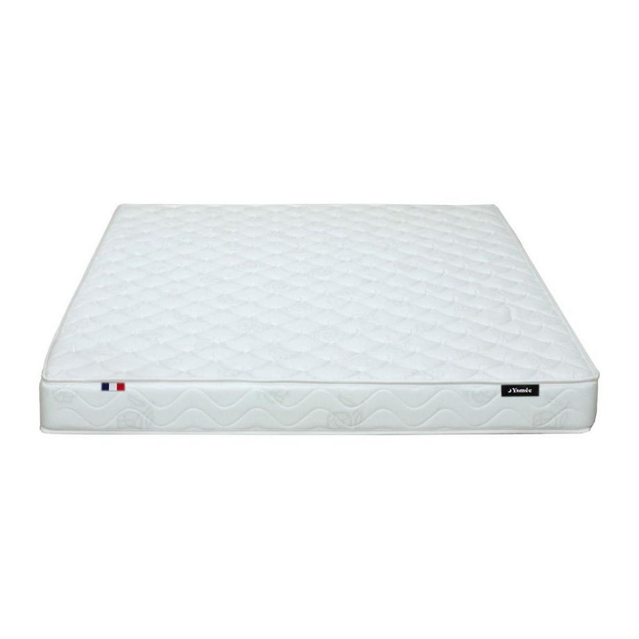 DREAMEA Set aus Bettgestell mit Bettkasten + Schaumstoffmatratze - 140 x 190 cm - Stärke 15 cm - Holzfarben hell - ZEUS von DREAMEA  