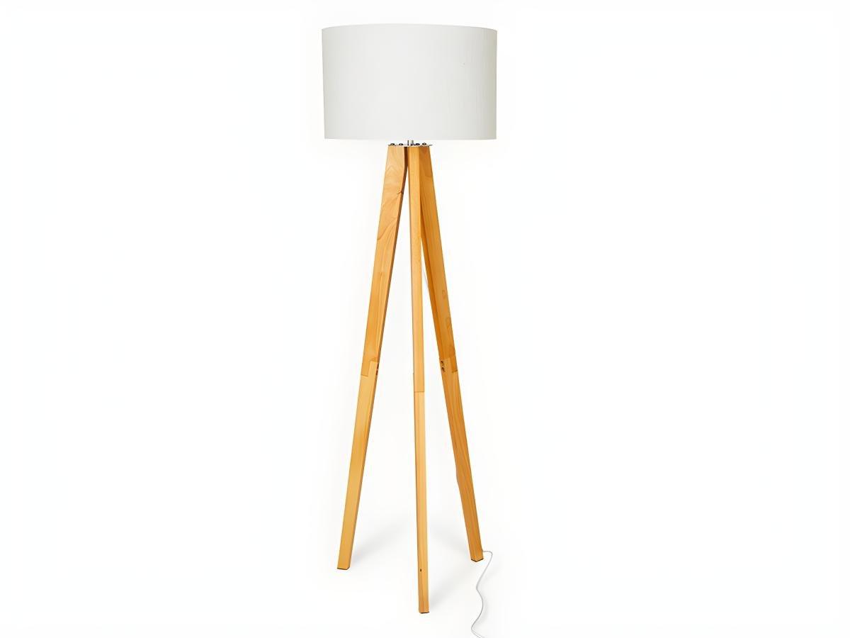Image of Stehleuchte dreibeinig Holz Leinen 1LORENS Stehleuchte dreibeinig Holz Leinen 1LORENS